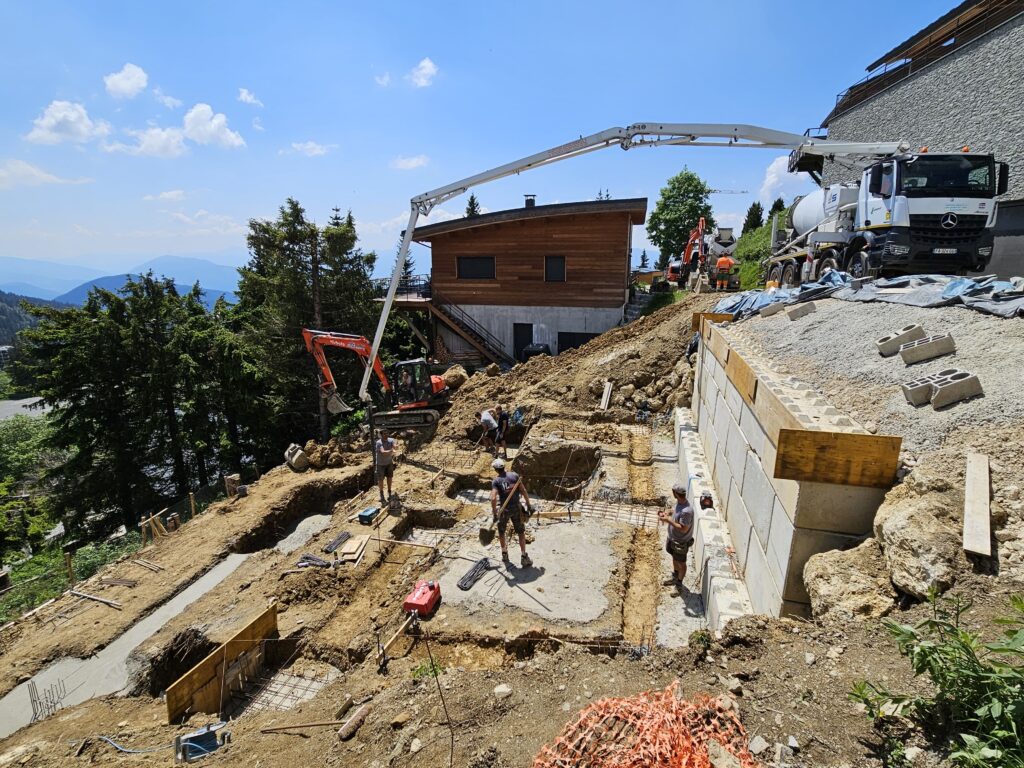 Puits en gros béton profondeur chamrousse Gelas Constructions