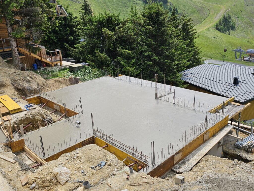 fondations maison terminées chamrousse Gelas Constructions
